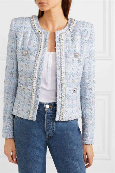 chanel style jacket zara - Chanel tweed jacket look alike.